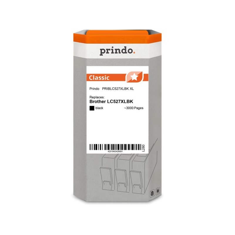 ORIGINAL Prindo Cartuccia d'inchiostro nero PRIBLC527XLBK Classic XL ~3000 Seiten