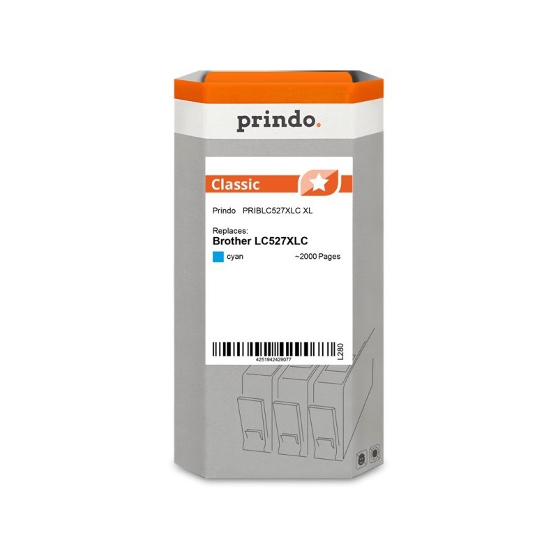 ORIGINAL Prindo Cartuccia d'inchiostro ciano PRIBLC527XLC Classic XL ~2000 Seiten