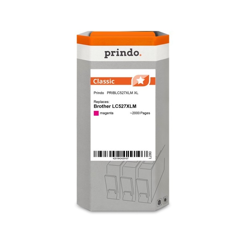 ORIGINAL Prindo Cartuccia d'inchiostro magenta PRIBLC527XLM Classic XL ~2000 Seiten