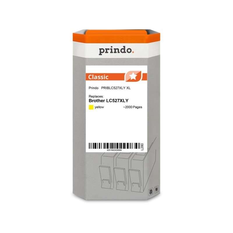 ORIGINAL Prindo Cartuccia d'inchiostro giallo PRIBLC527XLY Classic XL ~2000 Seiten