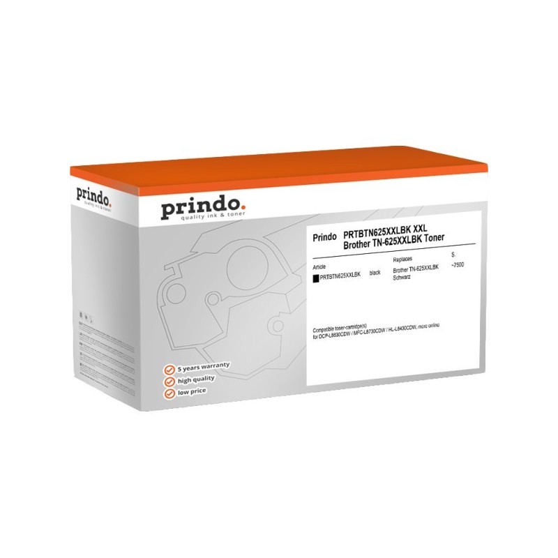 ORIGINAL Prindo toner nero PRTBTN625XXLBK Classic XXL ~7500 Seiten