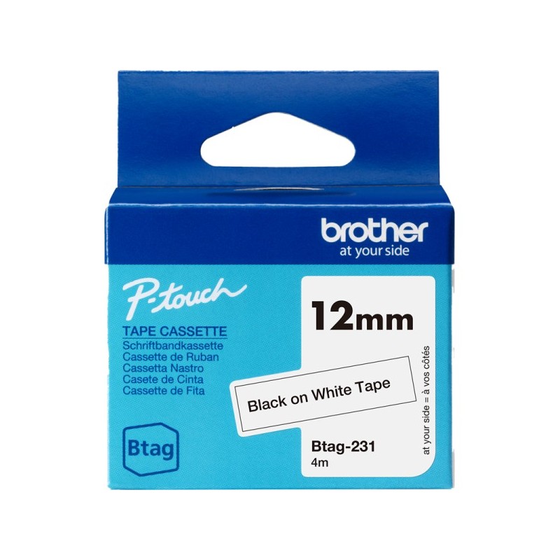 ORIGINAL Brother Nastro Nero su bianco Btag-231 Btag-231