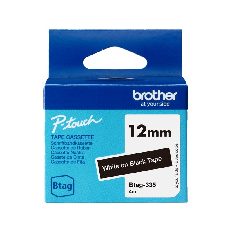 ORIGINAL Brother Nastro Bianco su nero Btag-335 Btag-335