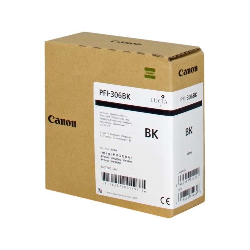 ORIGINAL Canon PFI-306bk nero Cartuccia d\'inchiostro 6657B001