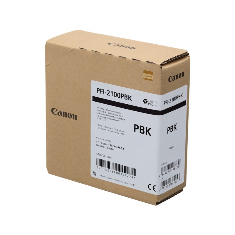 ORIGINAL Canon PFI-2100pbk Nero (Foto) Cartuccia d\'inchiostro 5266C001