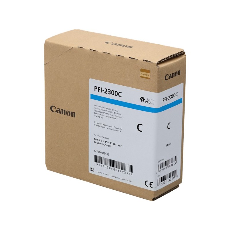 ORIGINAL Canon PFI-2300c ciano Cartuccia d\'inchiostro 5278C001