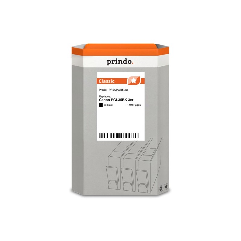 Prindo Classic Multipack nero (PRSCPGI35 3er)