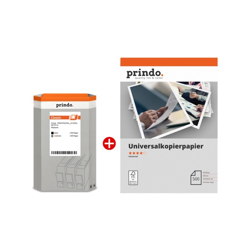 Prindo Classic XL nero / differenti colori / Bianco Value Pack PRSCPG575XL_CL576XL MCVP