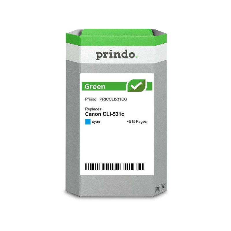 Prindo Green ciano Cartuccia d'inchiostro PRICCLI531CG