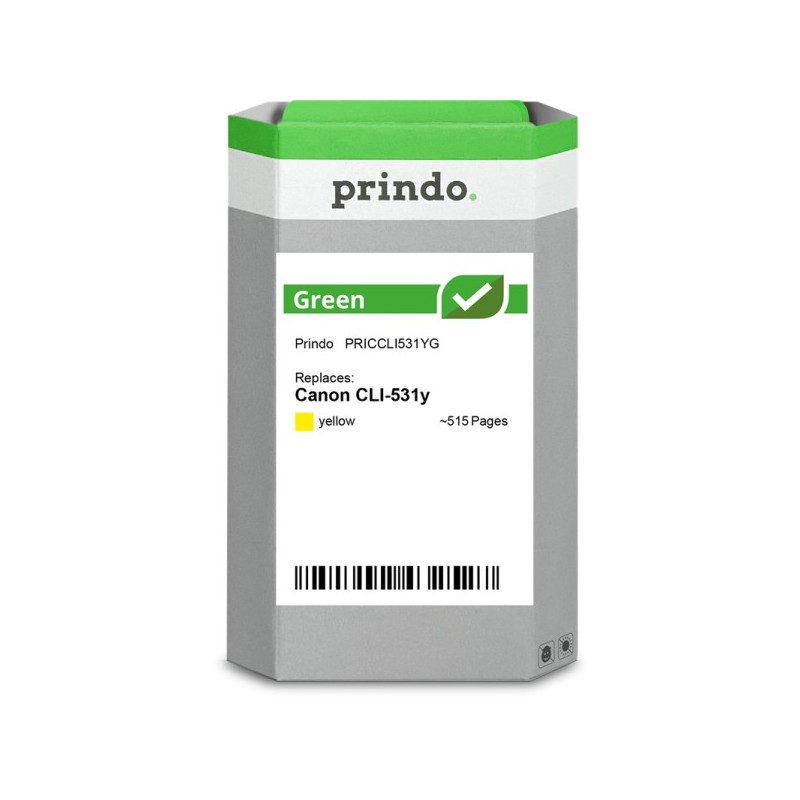 Prindo Green giallo Cartuccia d'inchiostro PRICCLI531YG