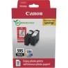 ORIGINAL Canon PG-595+CL-586 nero / differenti colori / Bianco Value Pack + Fotopapier 50 Blatt 10x 15 c