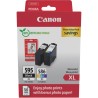 ORIGINAL Canon PG-595XL+CL-586XL nero / differenti colori / Bianco Value Pack + Fotopapier 50 Blatt 10x 15 c