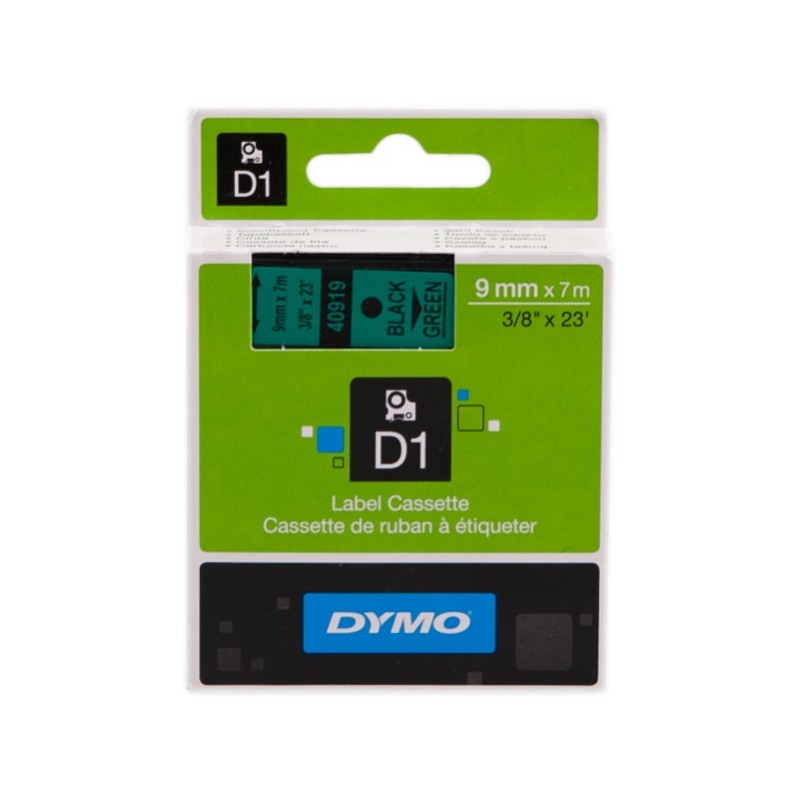 ORIGINAL DYMO Nastro Nero su verde (S0720740)