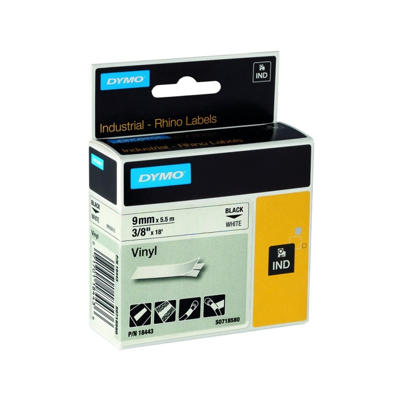 ORIGINAL DYMO Nastro Nero su bianco (S0718580)