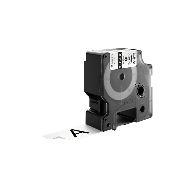 ORIGINAL DYMO 1805430 Natro vinile Rhino IND 24mm x 5,5m Nastro Nero su bianco