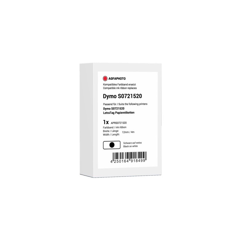 Agfa Photo APRS0721520 Nastro Nero su bianco