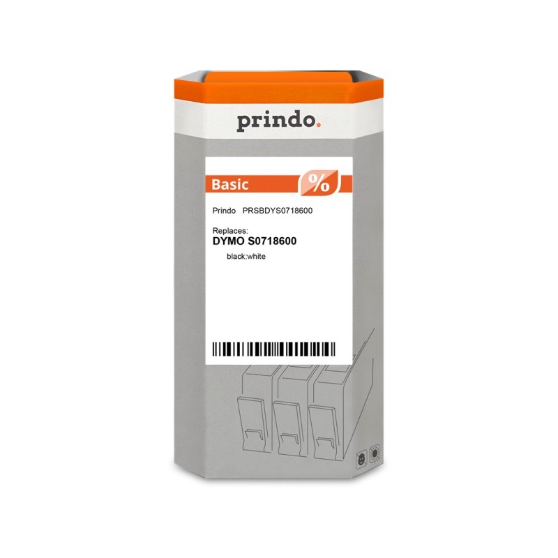 Prindo Basic Nastro Nero su bianco (PRSBDYS0718600)