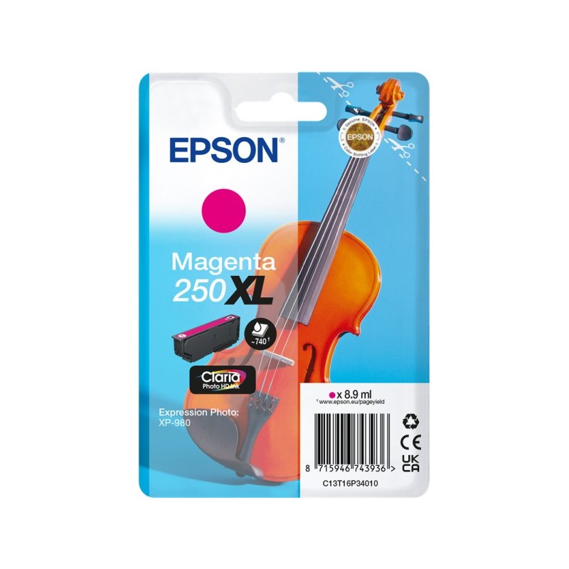 ORIGINAL Epson 250 XL magenta Cartuccia d'inchiostro C13T16P34010