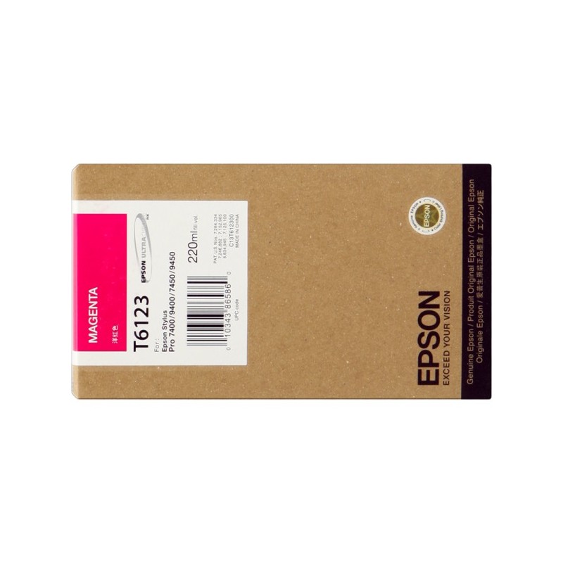 ORIGINAL Epson T6123 magenta Cartuccia d'inchiostro C13T612300
