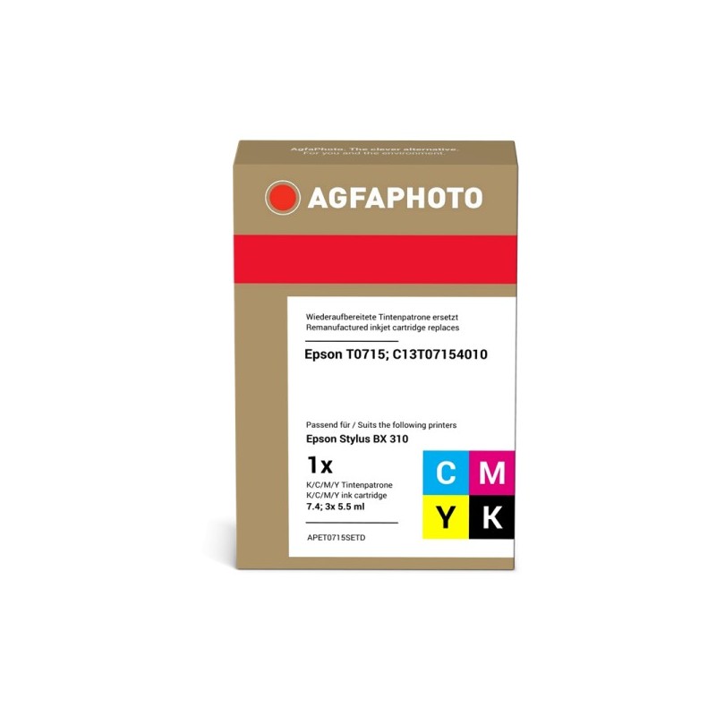 Agfa Photo Multipack nero / ciano / magenta / giallo (APET0715SETD)