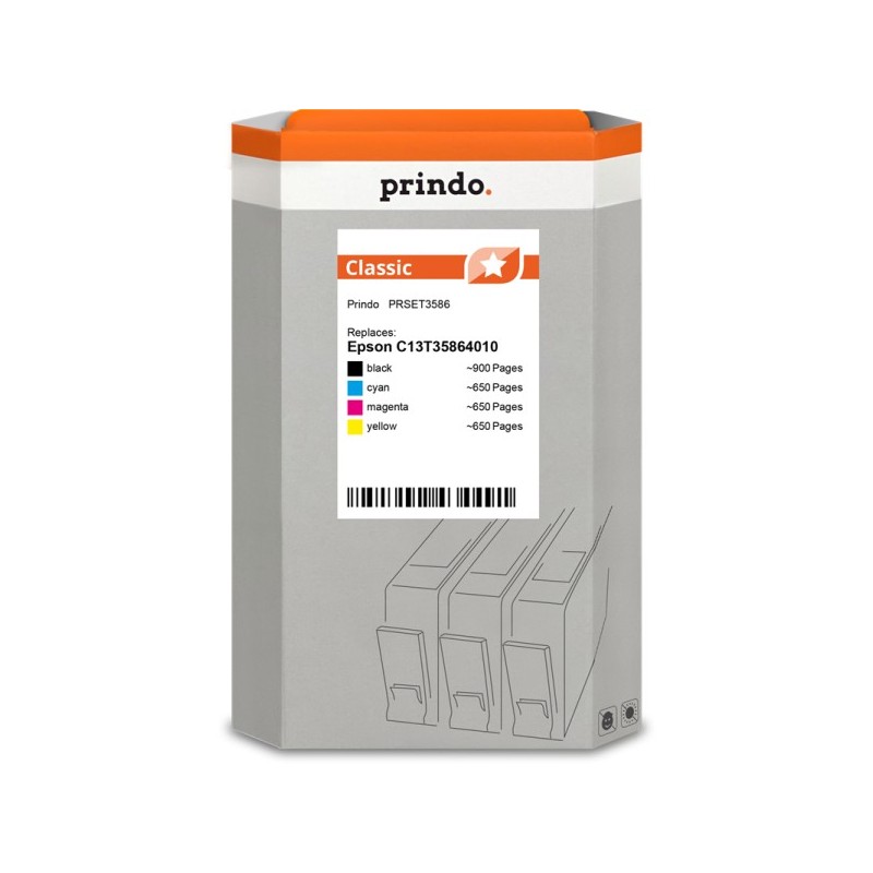 Prindo Classic Multipack nero / ciano / magenta / giallo (PRSET3586)