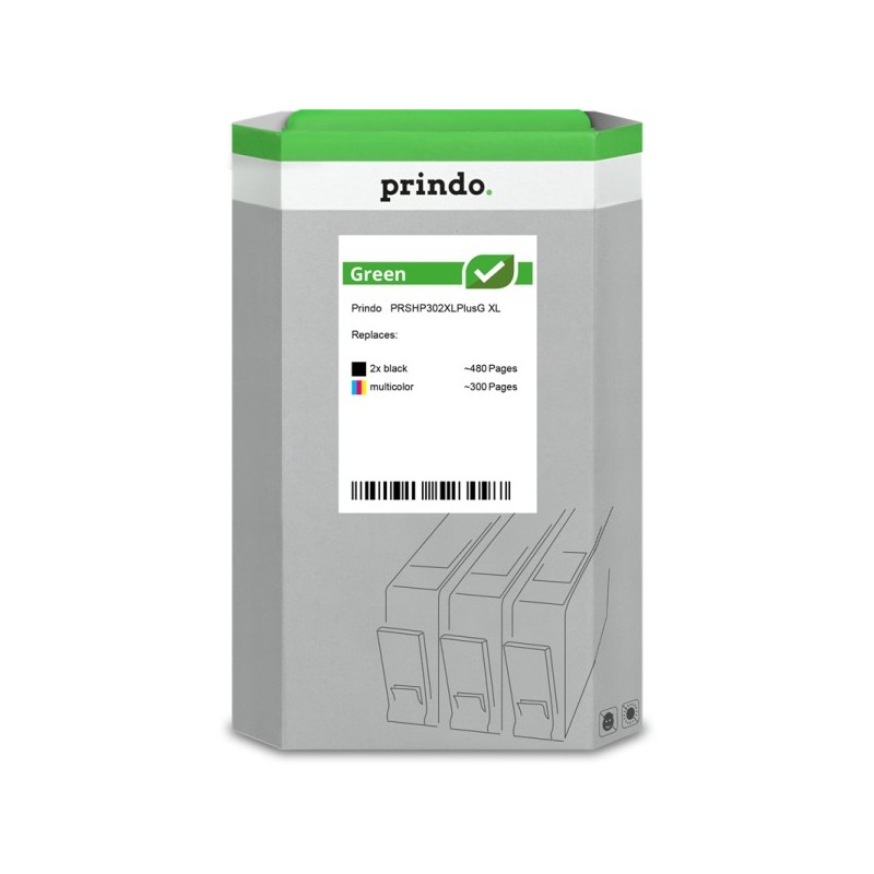 Prindo Green Multipack nero / differenti colori (PRSHP302XLPlusG)