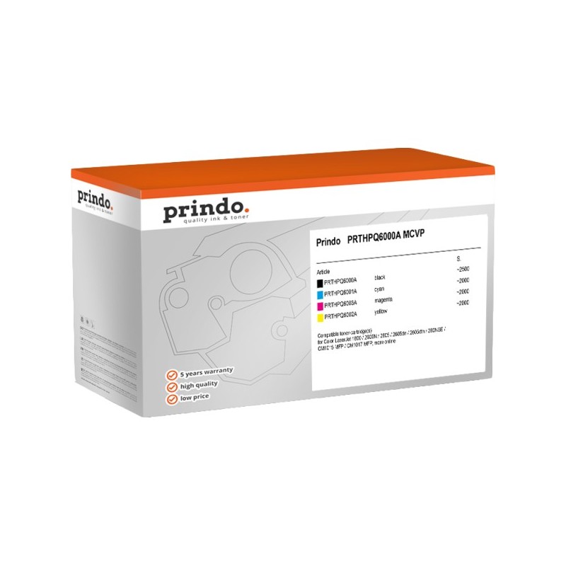 Prindo Basic Multipack nero / ciano / magenta / giallo (PRTHPQ6000A MCVP)