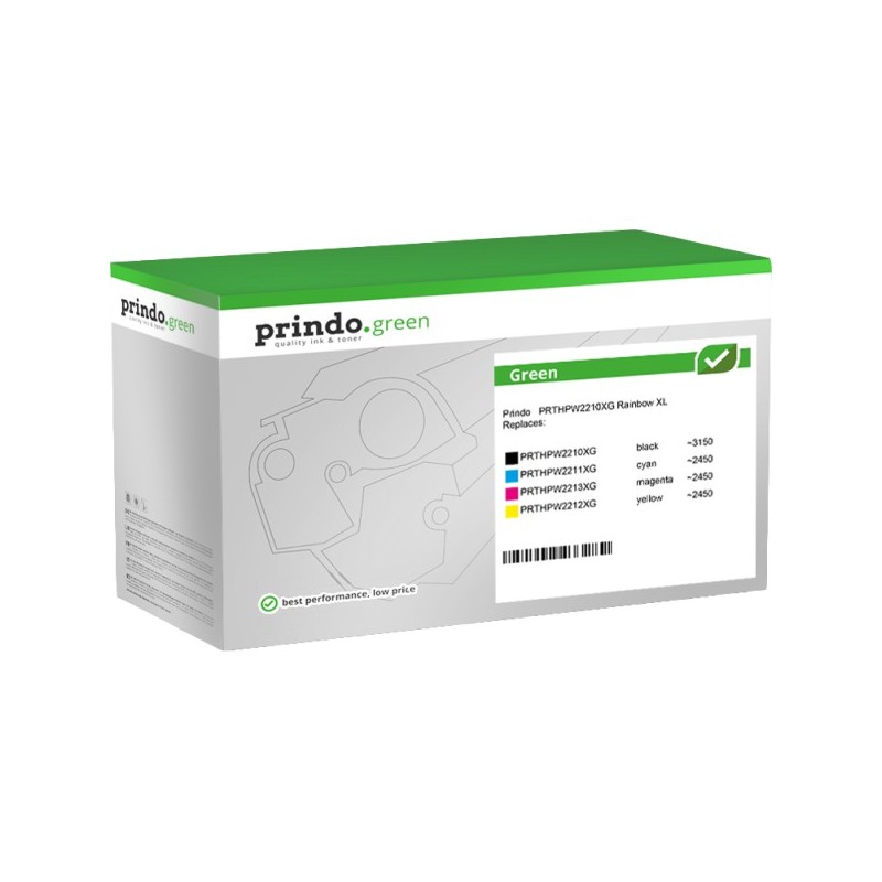Prindo Green XL Multipack nero / ciano / magenta / giallo (PRTHPW2210XG Rainbow)