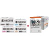 ORIGINAL Kyocera TK-5490 MCVP nero / ciano / magenta / giallo / Bianco Value Pack + Prindo Universal Papier 2500