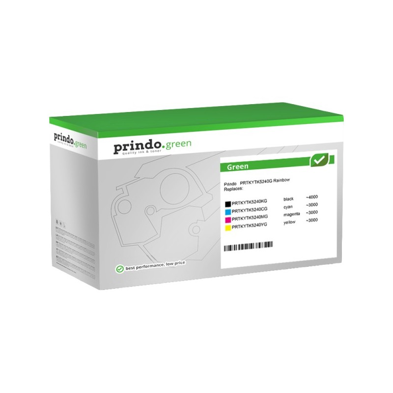 Prindo Green Multipack nero / ciano / magenta / giallo (PRTKYTK5240G Rainbow)