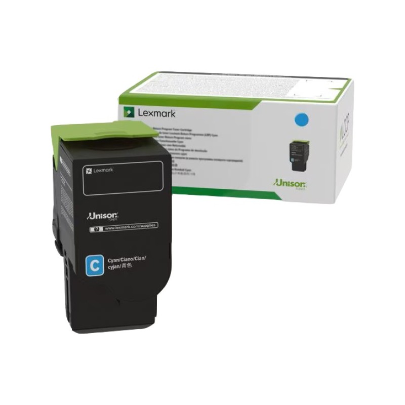 ORIGINAL Lexmark 78C2XCE ciano toner