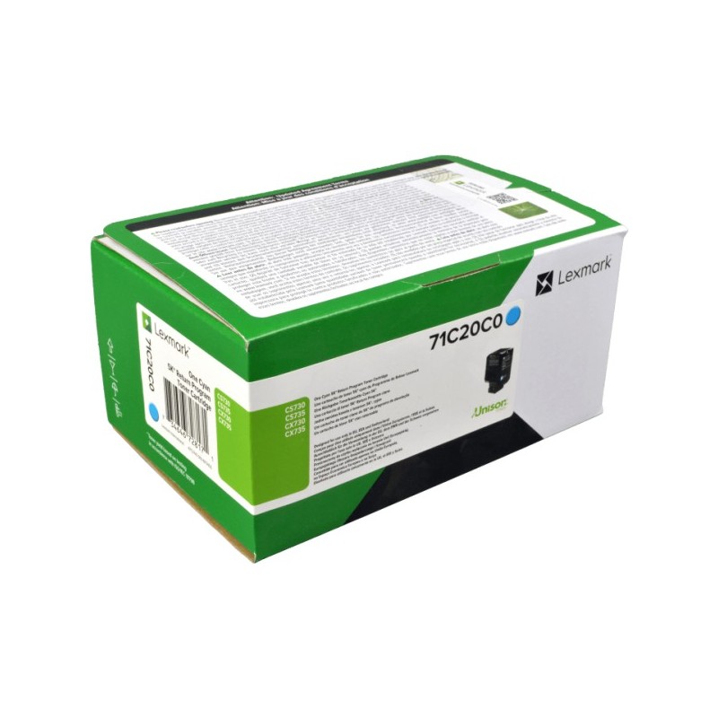 ORIGINAL Lexmark 71C20C0 ciano toner