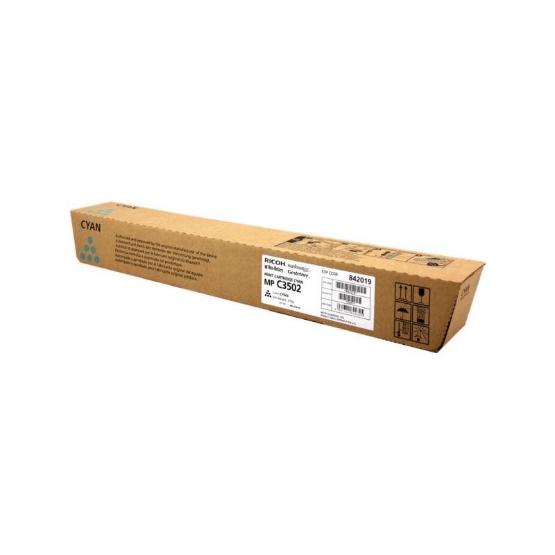 ORIGINAL Ricoh MP C3502C ciano toner (842019)