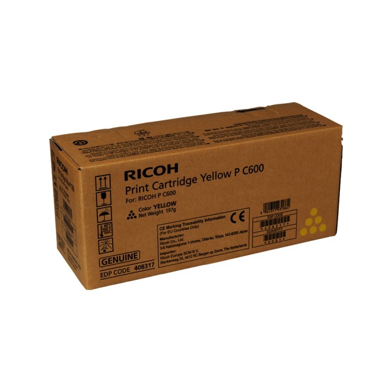 ORIGINAL Ricoh P C600Y giallo toner (408317)