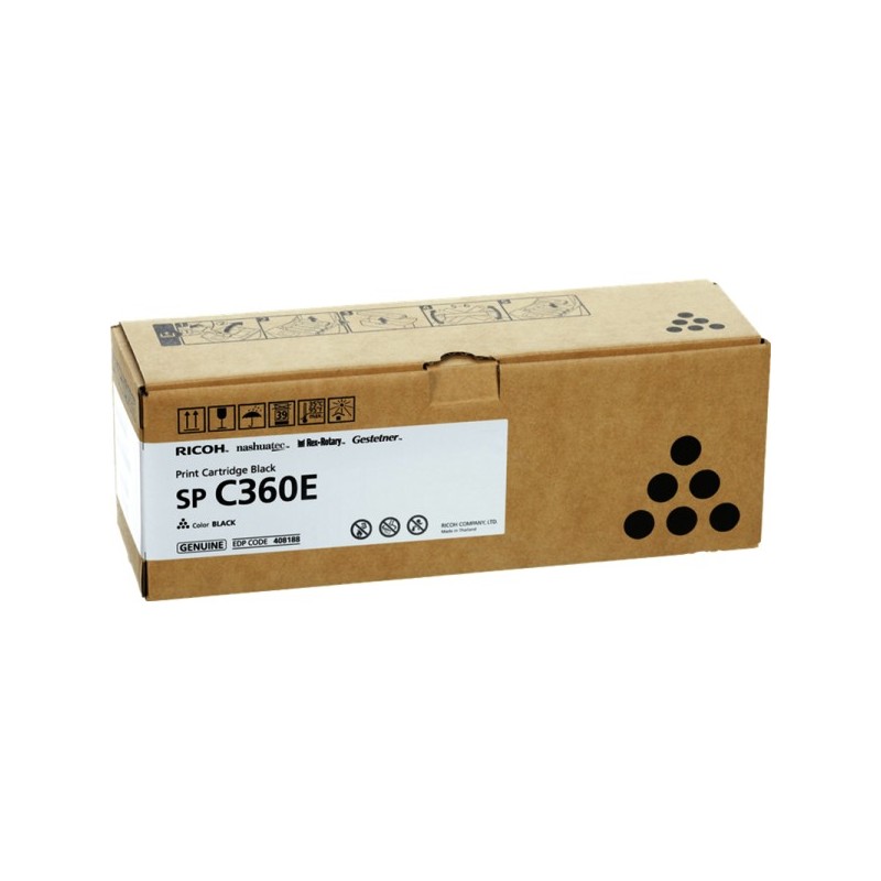 ORIGINAL Ricoh SP C360EBK nero toner (408188)