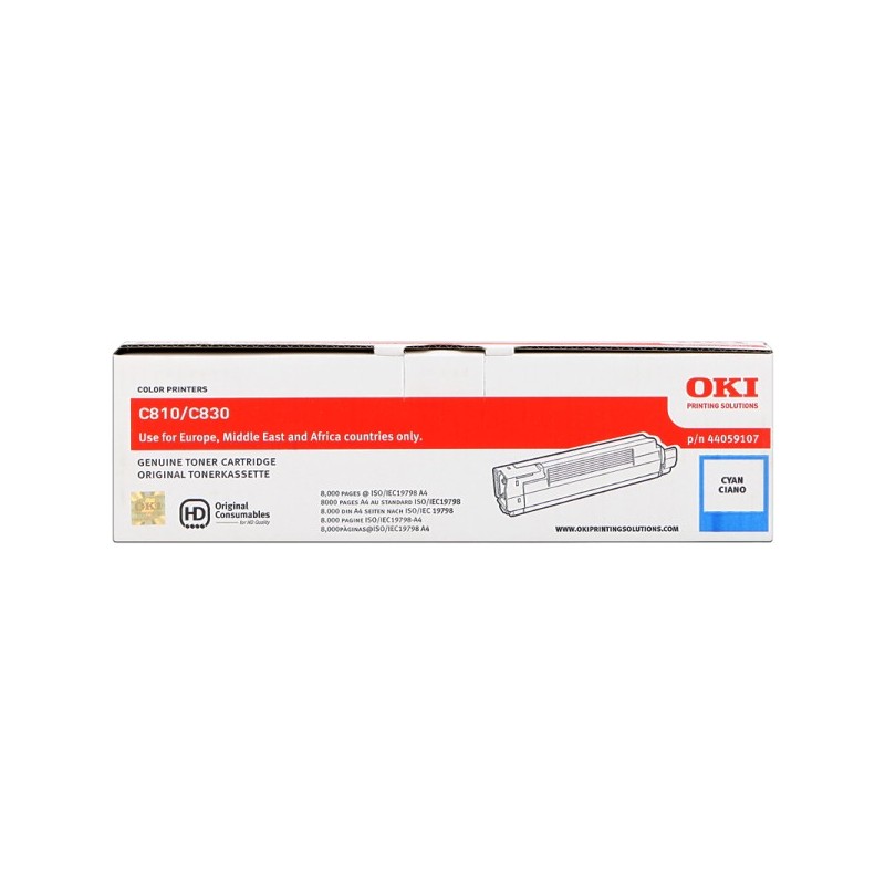 ORIGINAL OKI 44059107 ciano toner