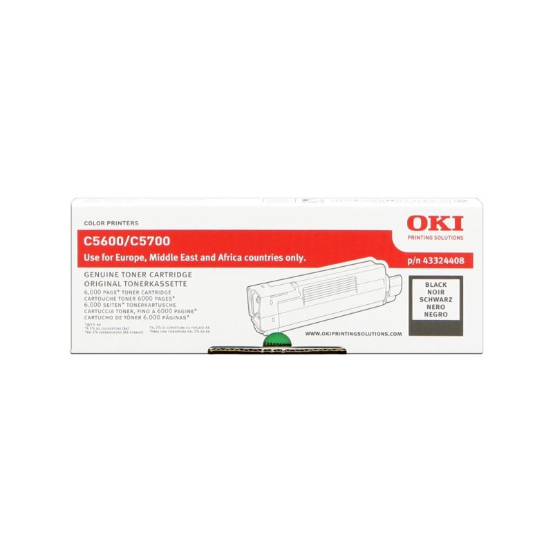 ORIGINAL OKI 43324408 nero toner