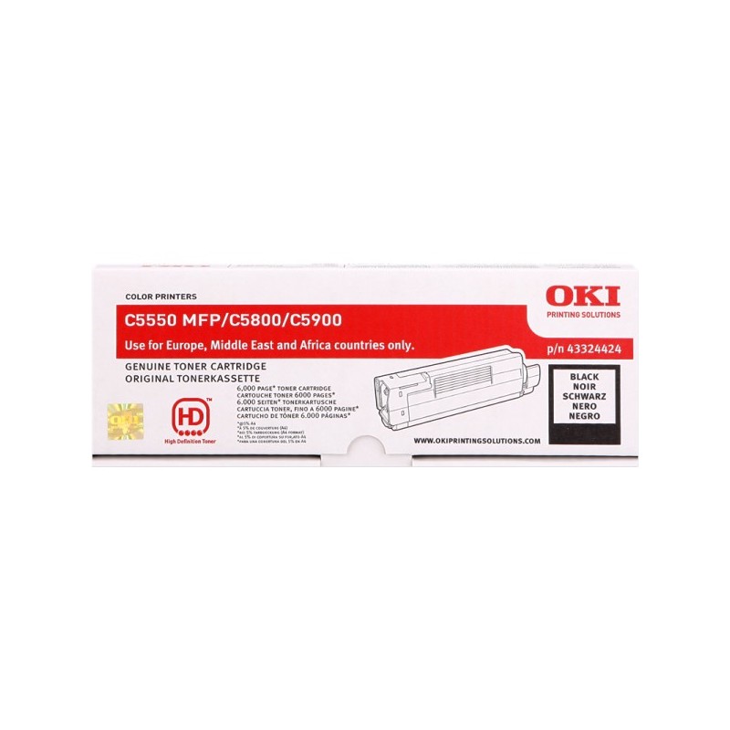 ORIGINAL OKI 43324424 nero toner