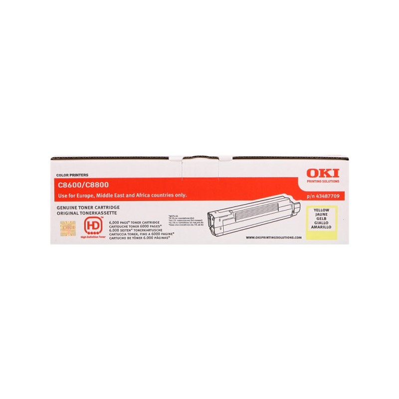 ORIGINAL OKI 43487709 giallo toner