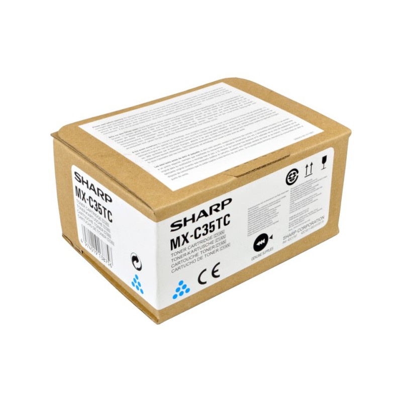 ORIGINAL Sharp MX-C35TC ciano toner