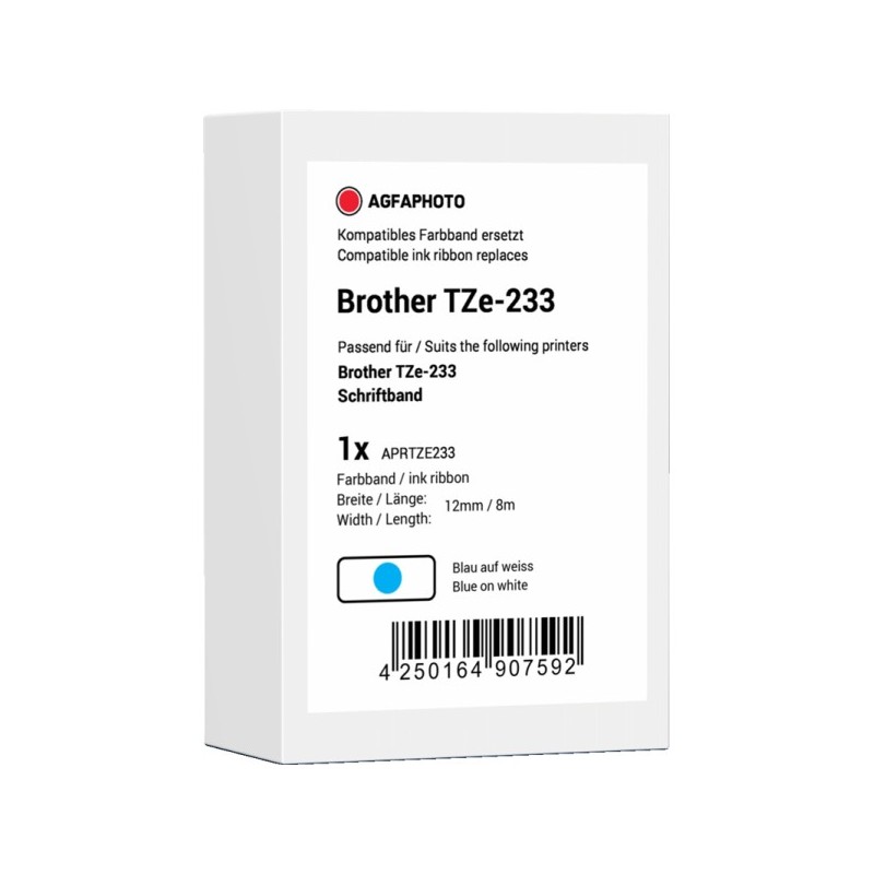 Agfa Photo APRTZE233 Nastro Blu su bianco