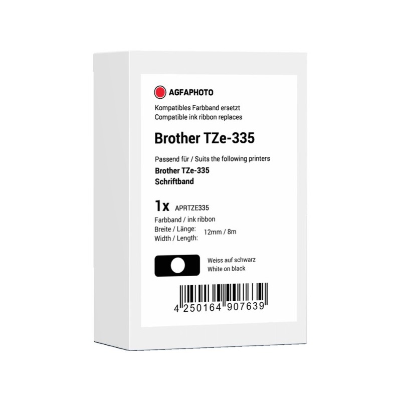 Agfa Photo APRTZE335 Nastro Bianco su nero