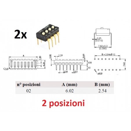 Dip Switch 2 posizioni