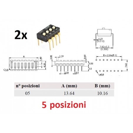 Dip Switch 5 positions