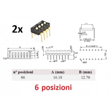 Dip Switch 6 positions