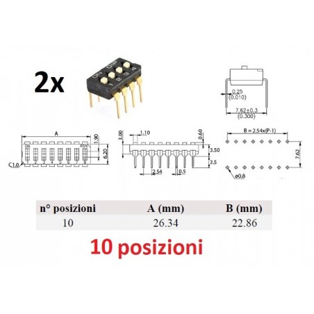 Dip Switch 10 positions